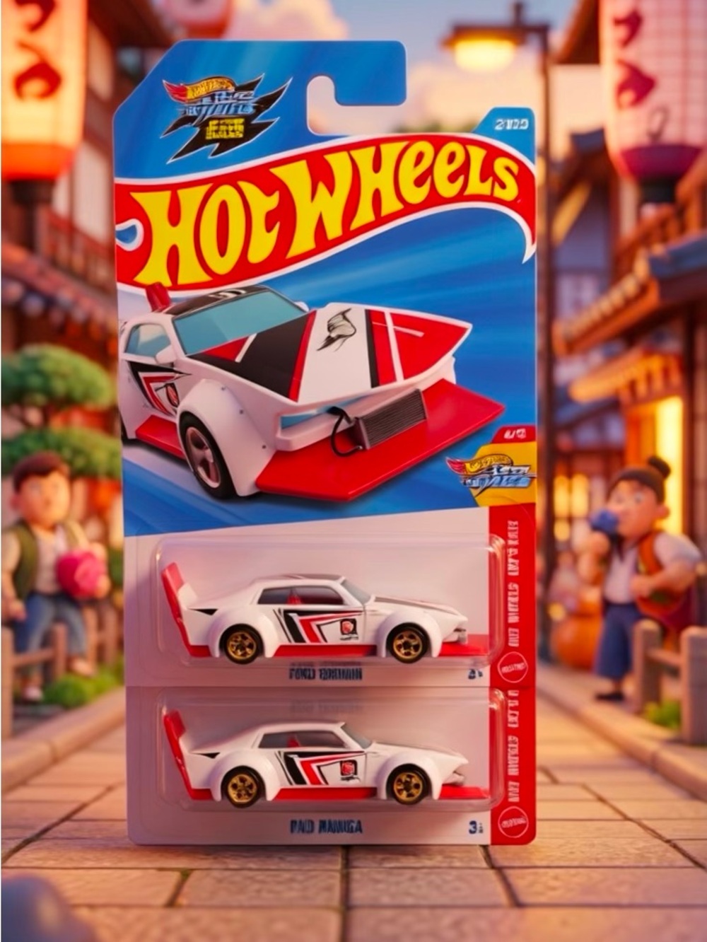 Hot Wheels White & Red Twin Pack Die-Cast Race Cars